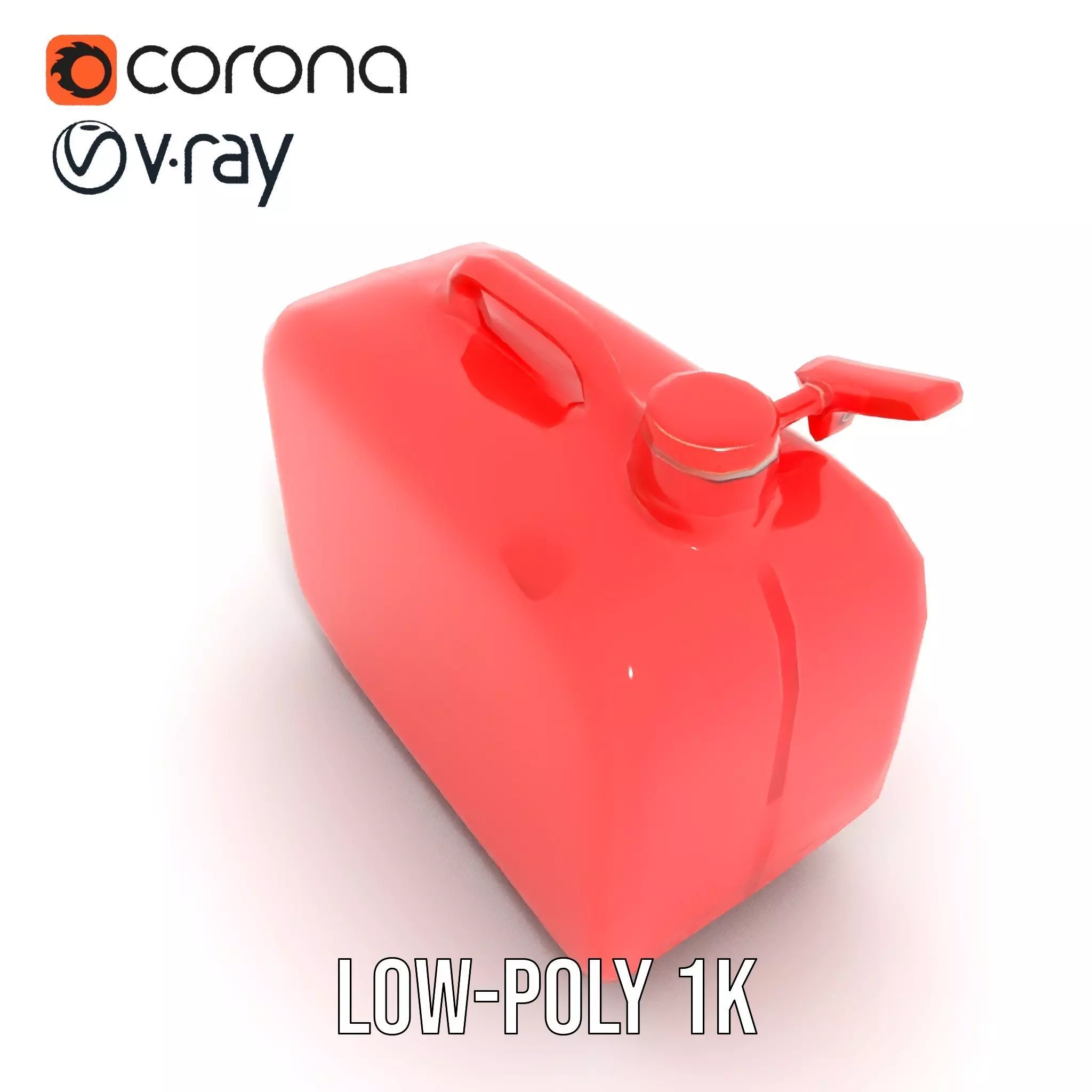 Red Metal Canister model pack Low-poly 3D model_20