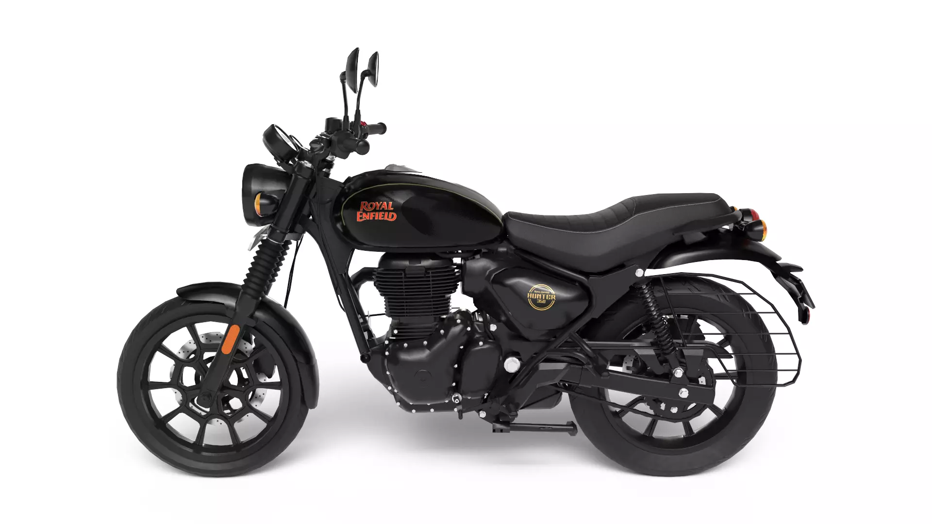 Royal Enfield Hunter 350 - Factory Black - Realistic 3D Model Low-poly 3D model_2