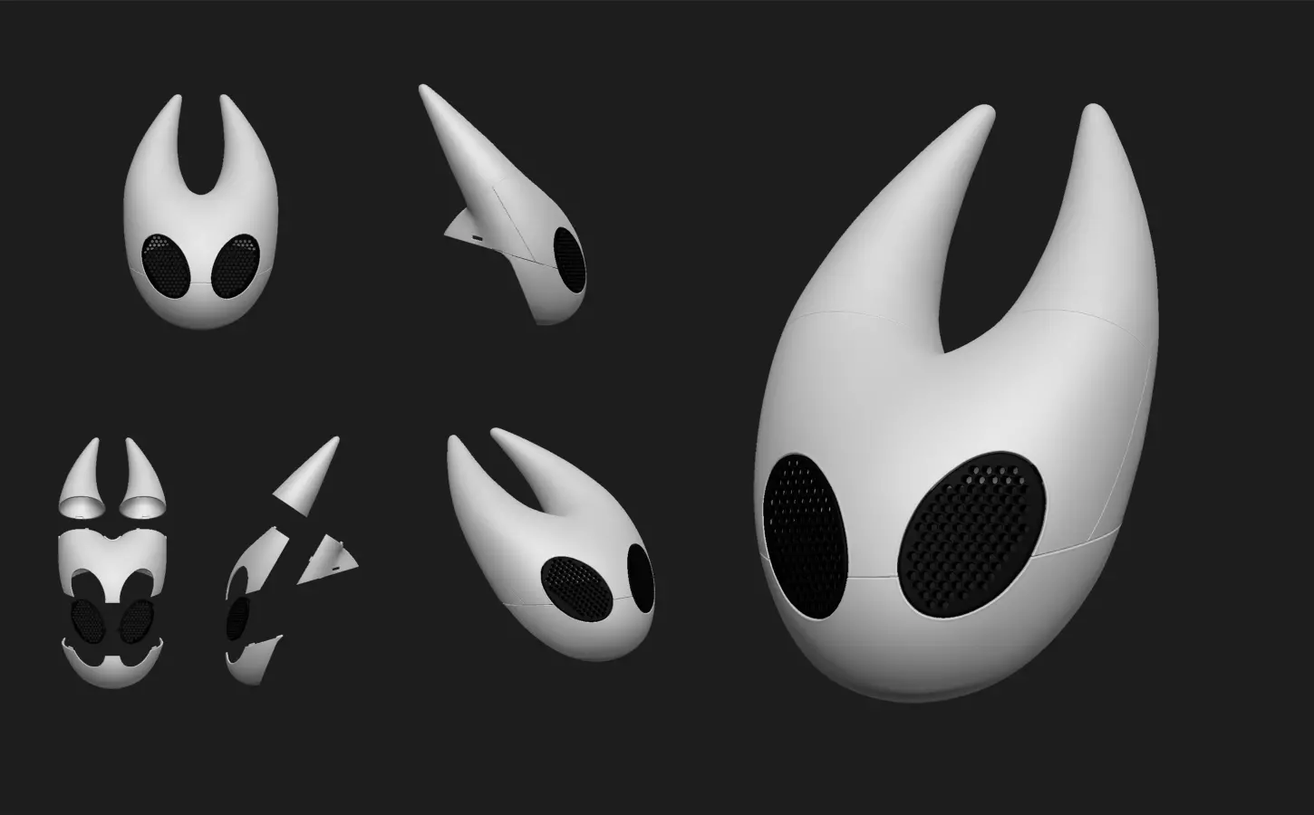 Hornet Mask for KID cosplay STL for 3D print model_3