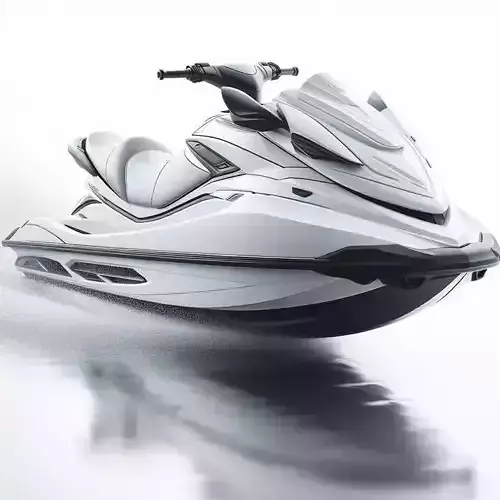 Modern Jet Ski 3D Model Futuristic Watercraft Design