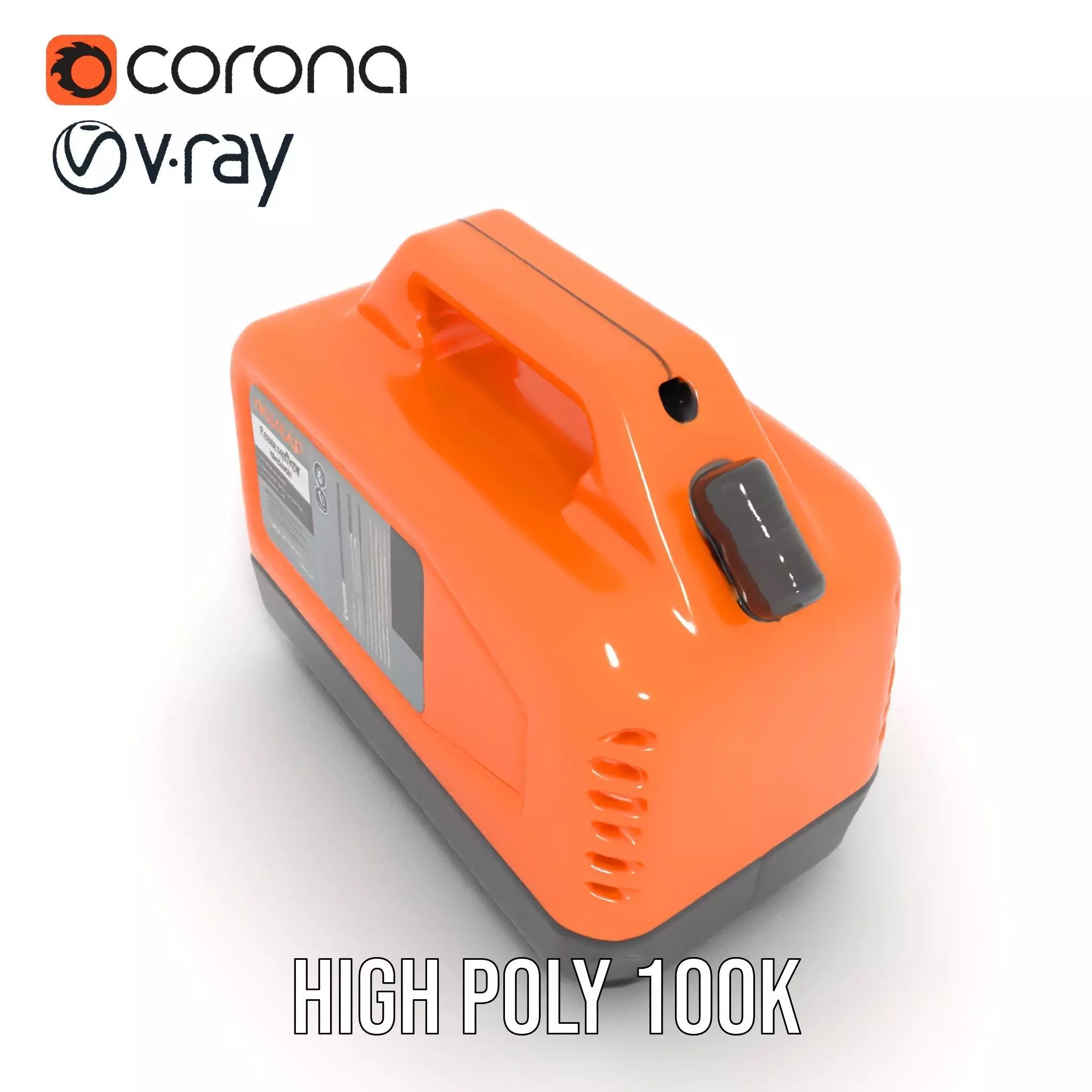 Orange Fuel Can model pack Low-poly 3D model_29