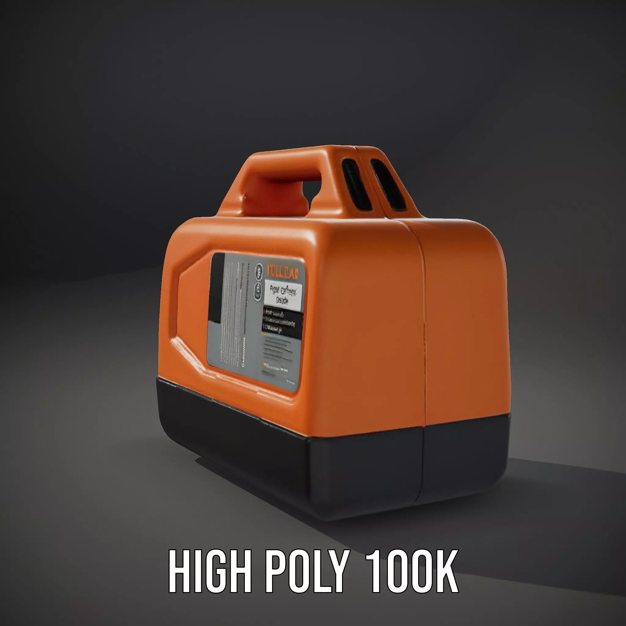Orange Fuel Can model pack Low-poly 3D model_8
