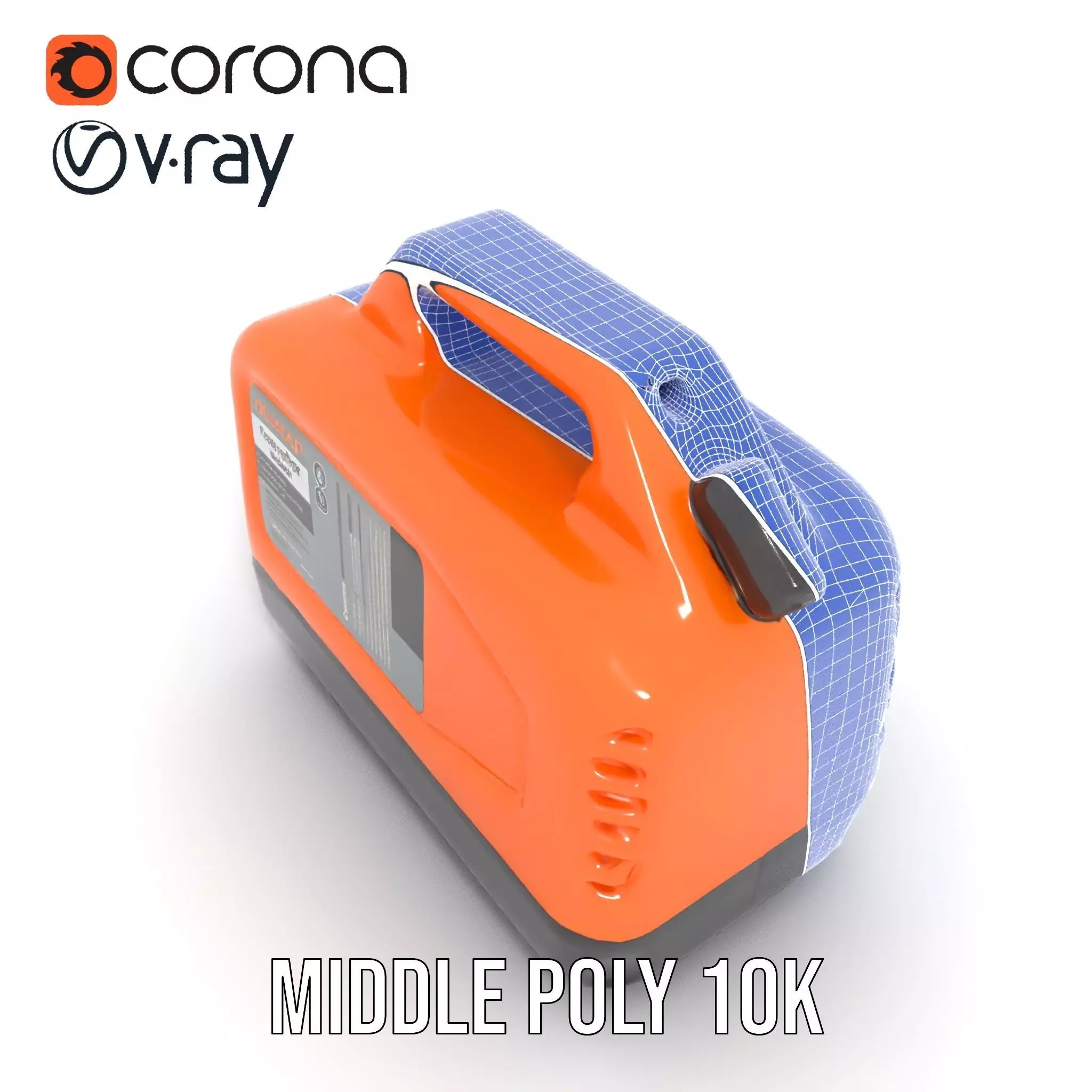 Orange Fuel Can model pack Low-poly 3D model_19