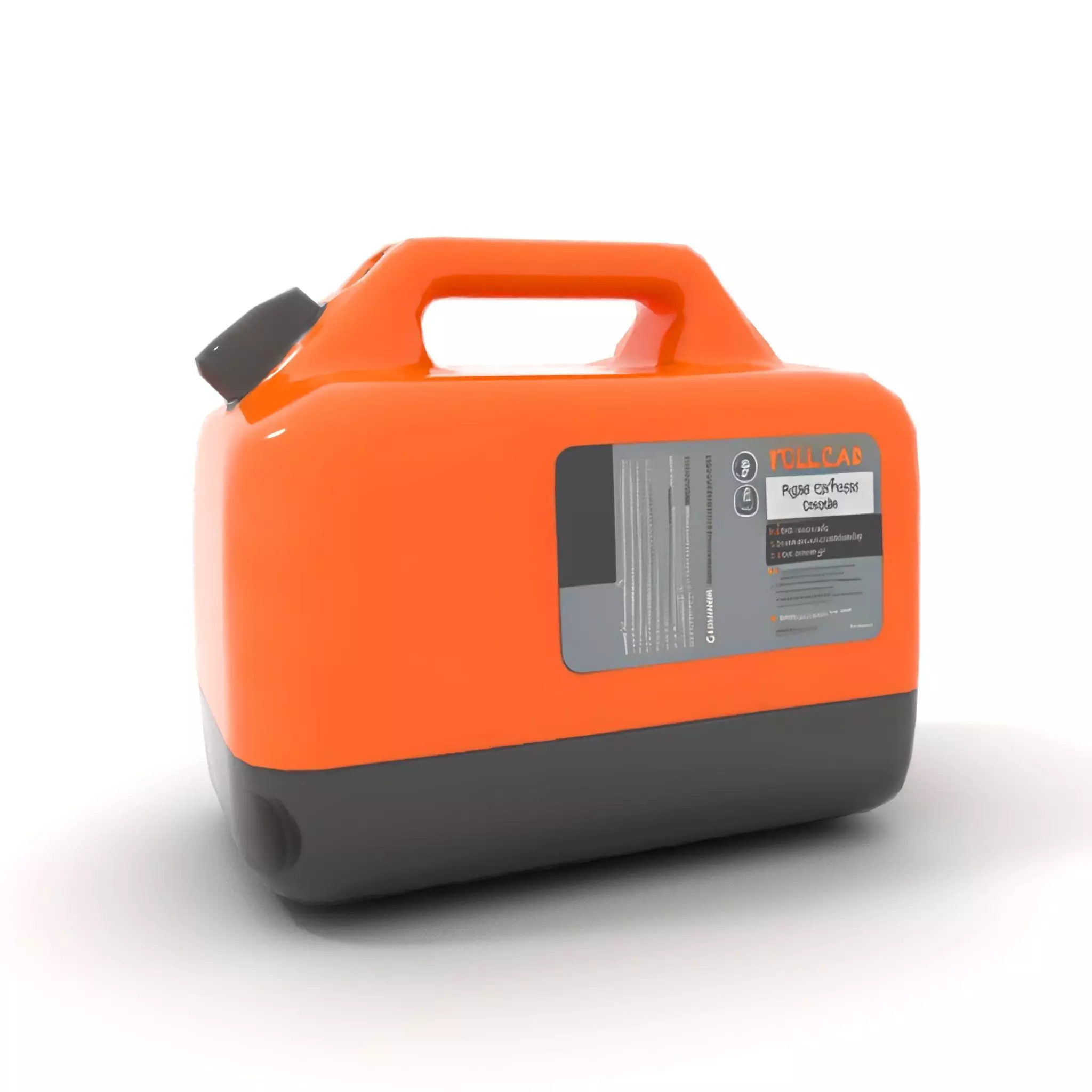 Orange Fuel Can model pack Low-poly 3D model_12