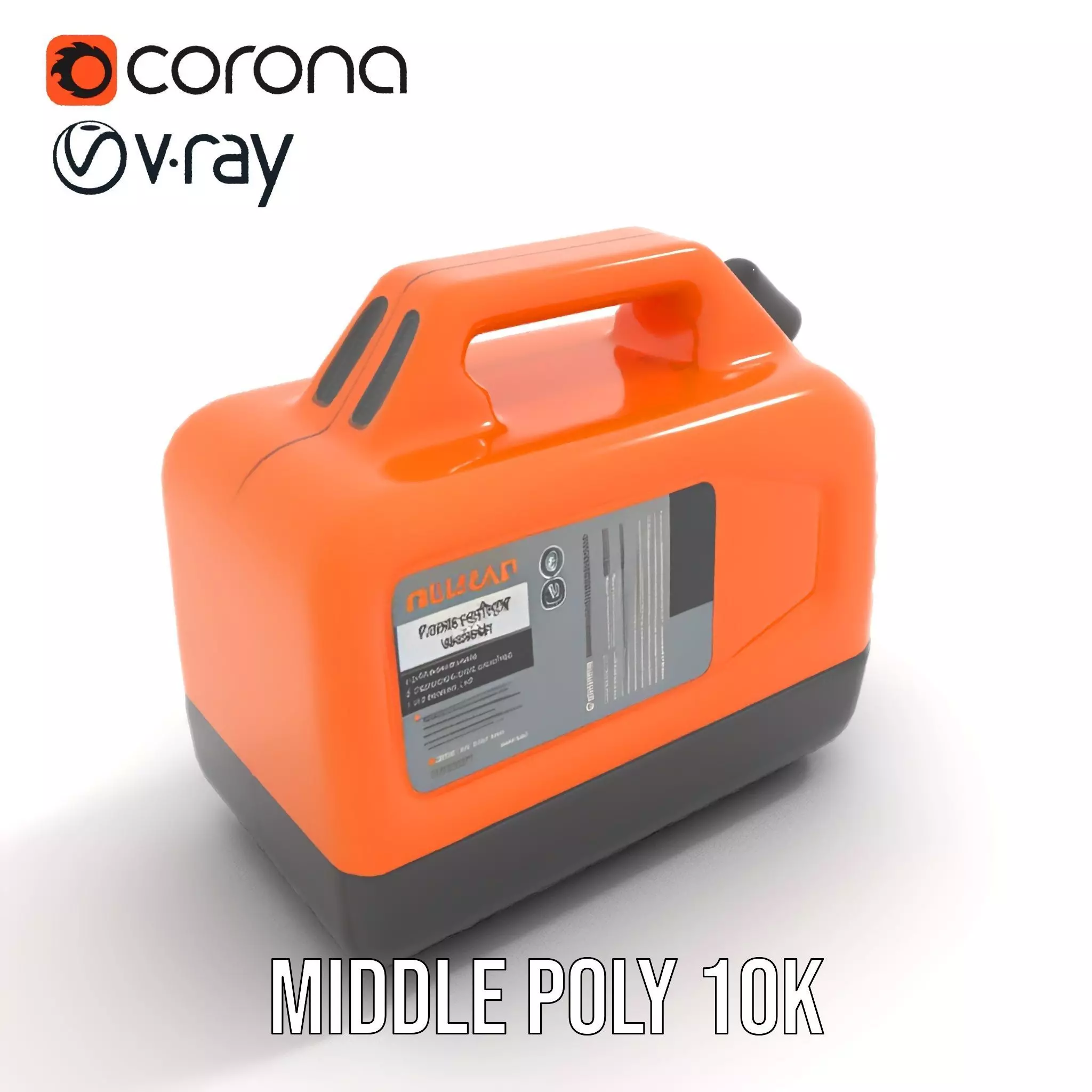 Orange Fuel Can model pack Low-poly 3D model_16