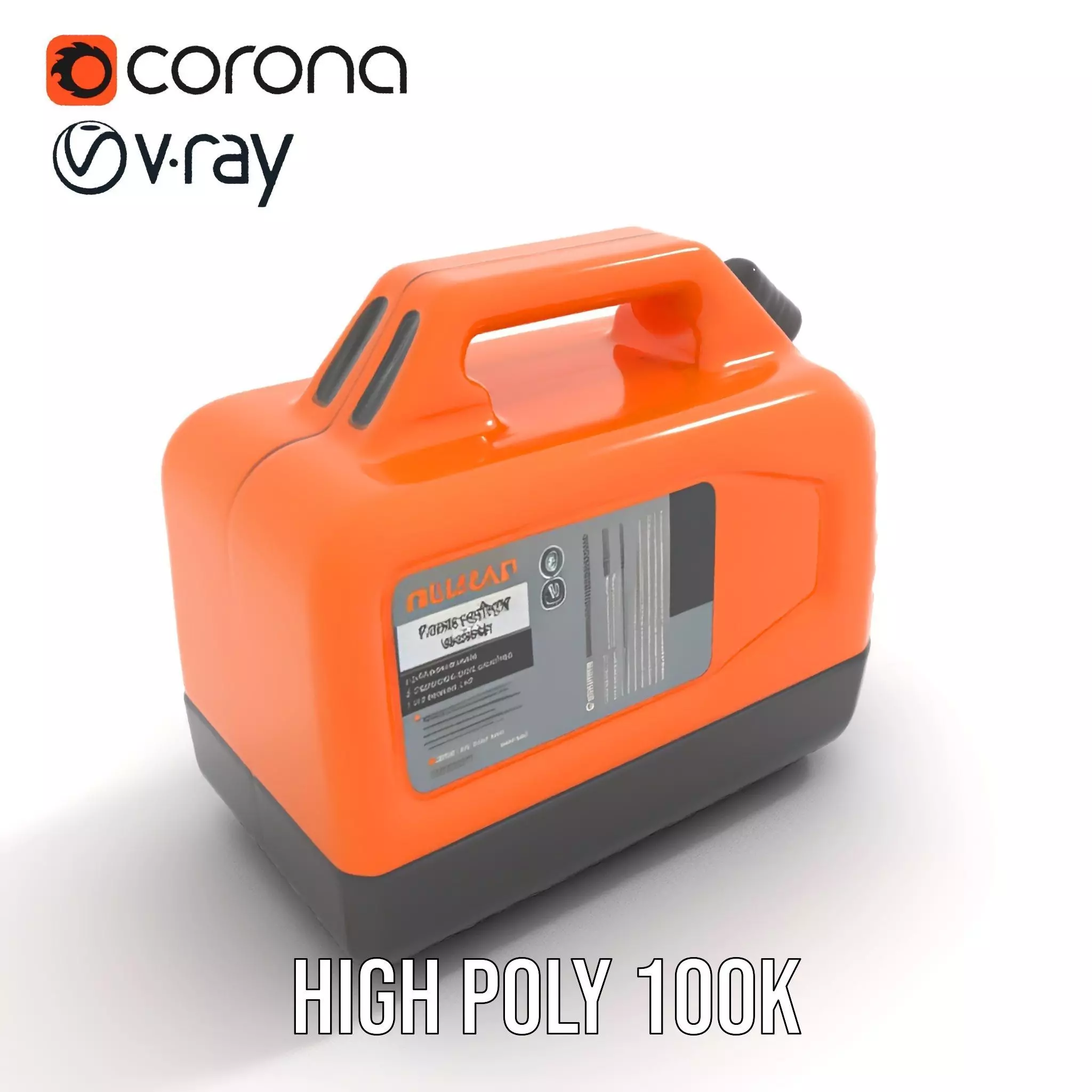 Orange Fuel Can model pack Low-poly 3D model_21