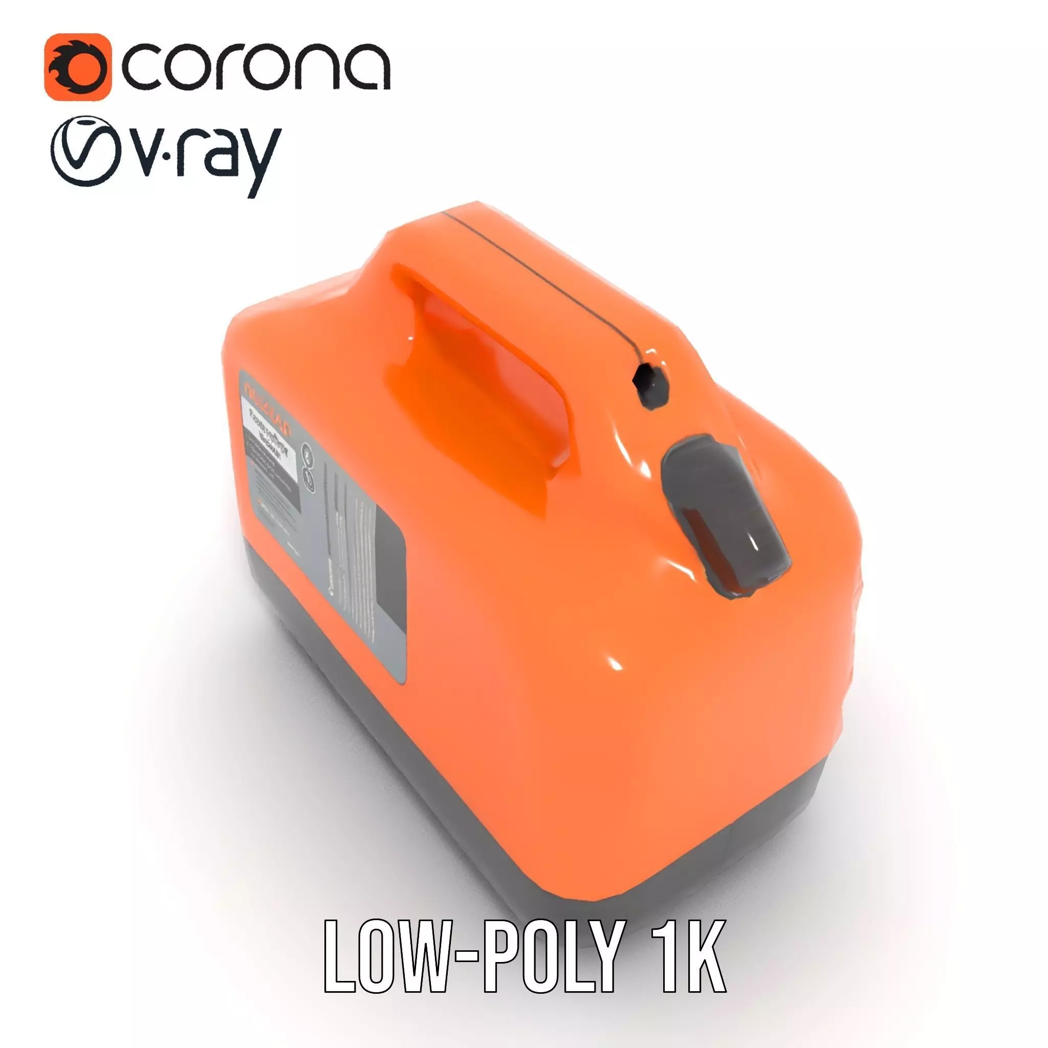 Orange Fuel Can model pack Low-poly 3D model_23