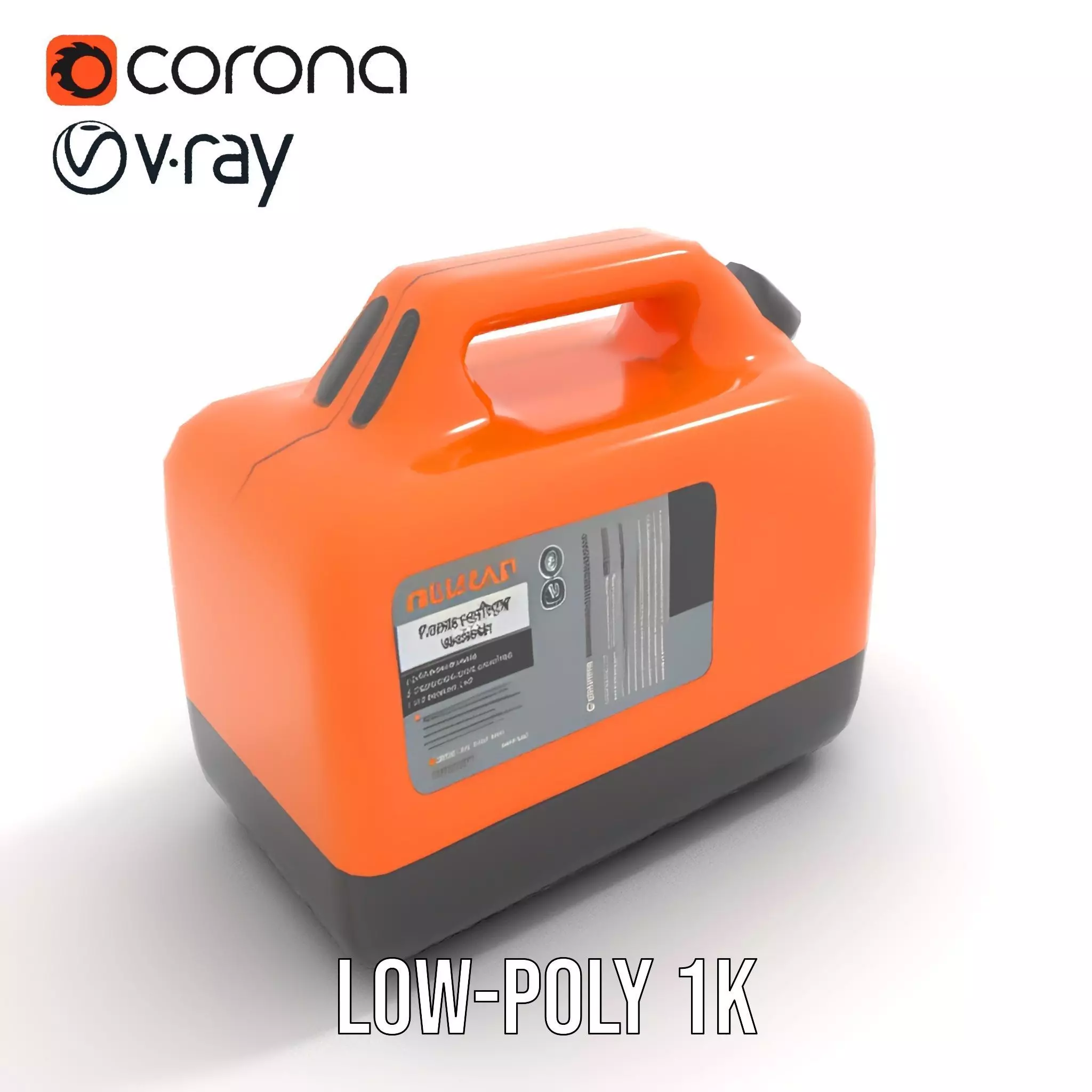 Orange Fuel Can model pack Low-poly 3D model_17