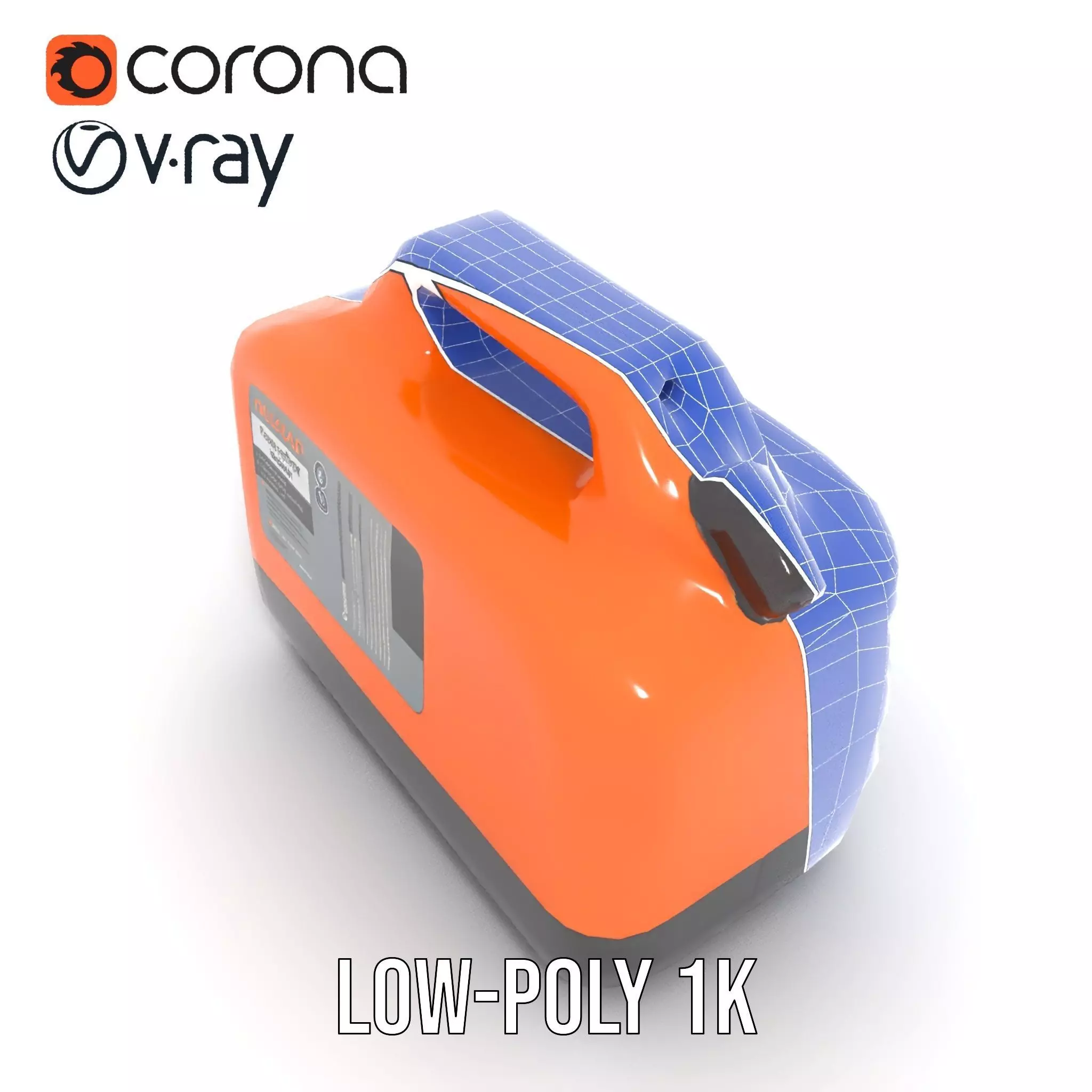 Orange Fuel Can model pack Low-poly 3D model_31