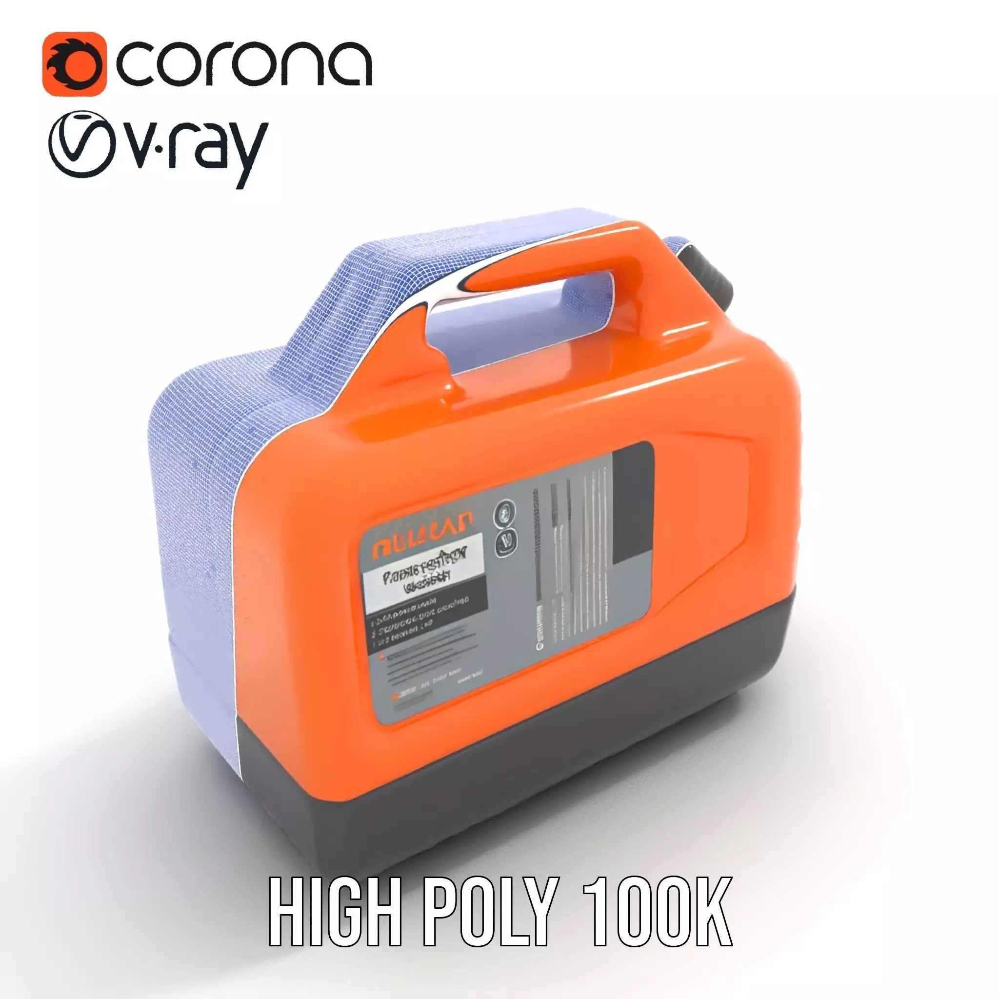 Orange Fuel Can model pack Low-poly 3D model_18