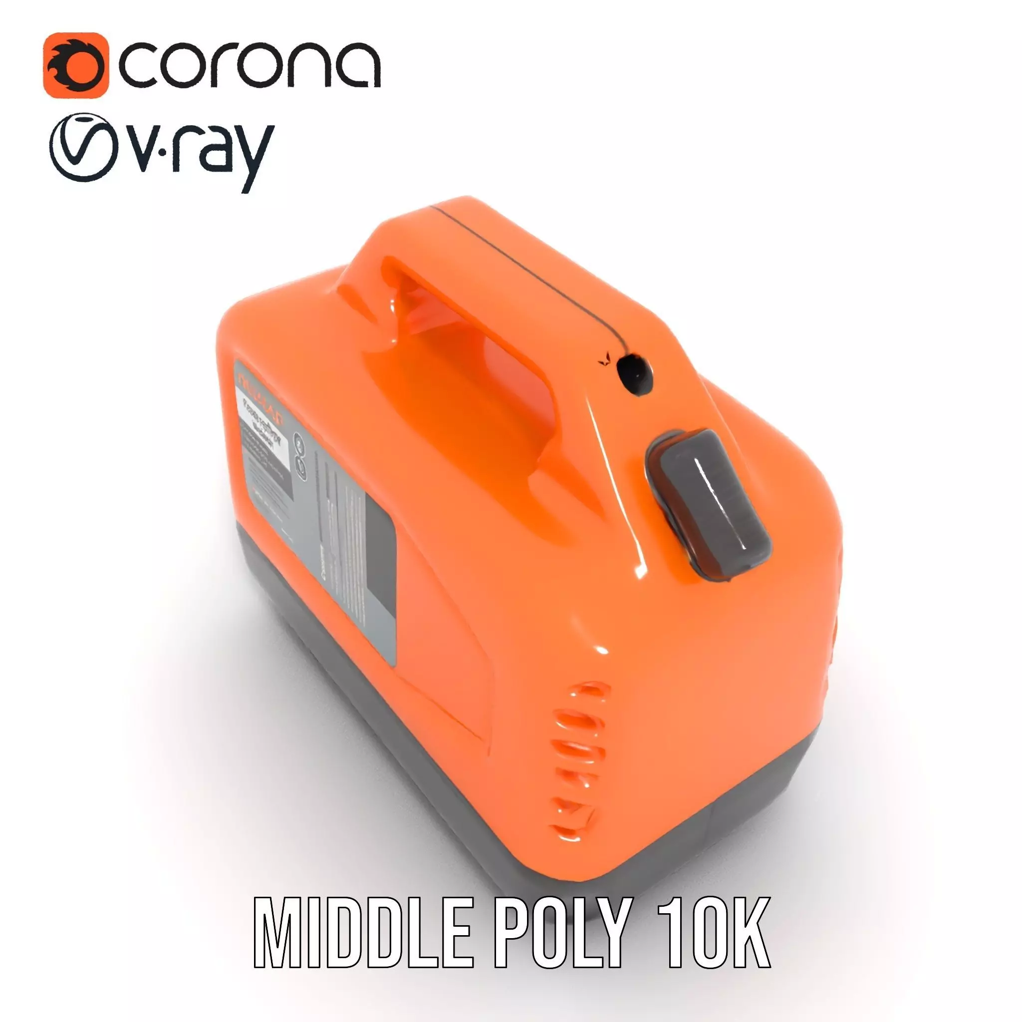 Orange Fuel Can model pack Low-poly 3D model_13