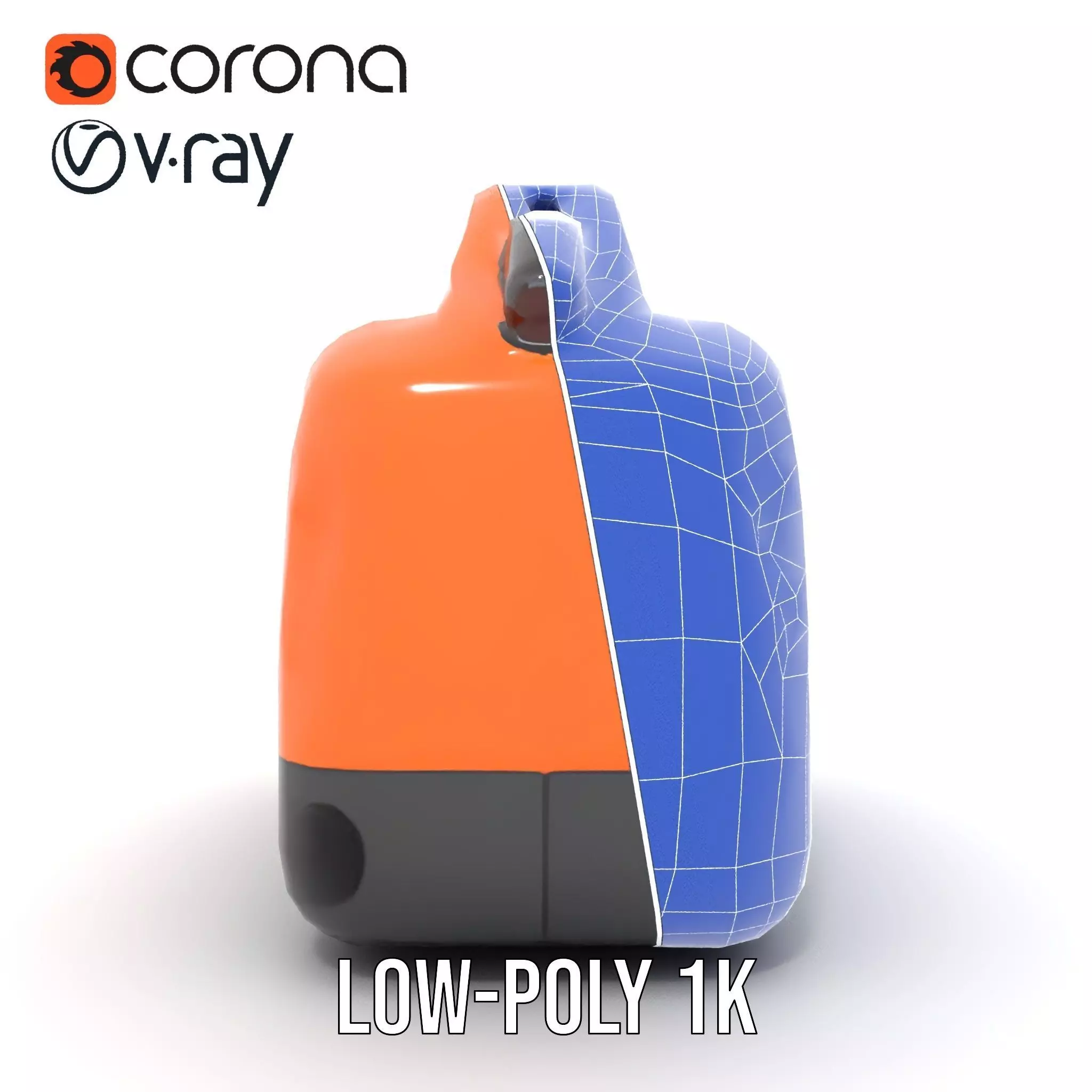 Orange Fuel Can model pack Low-poly 3D model_28