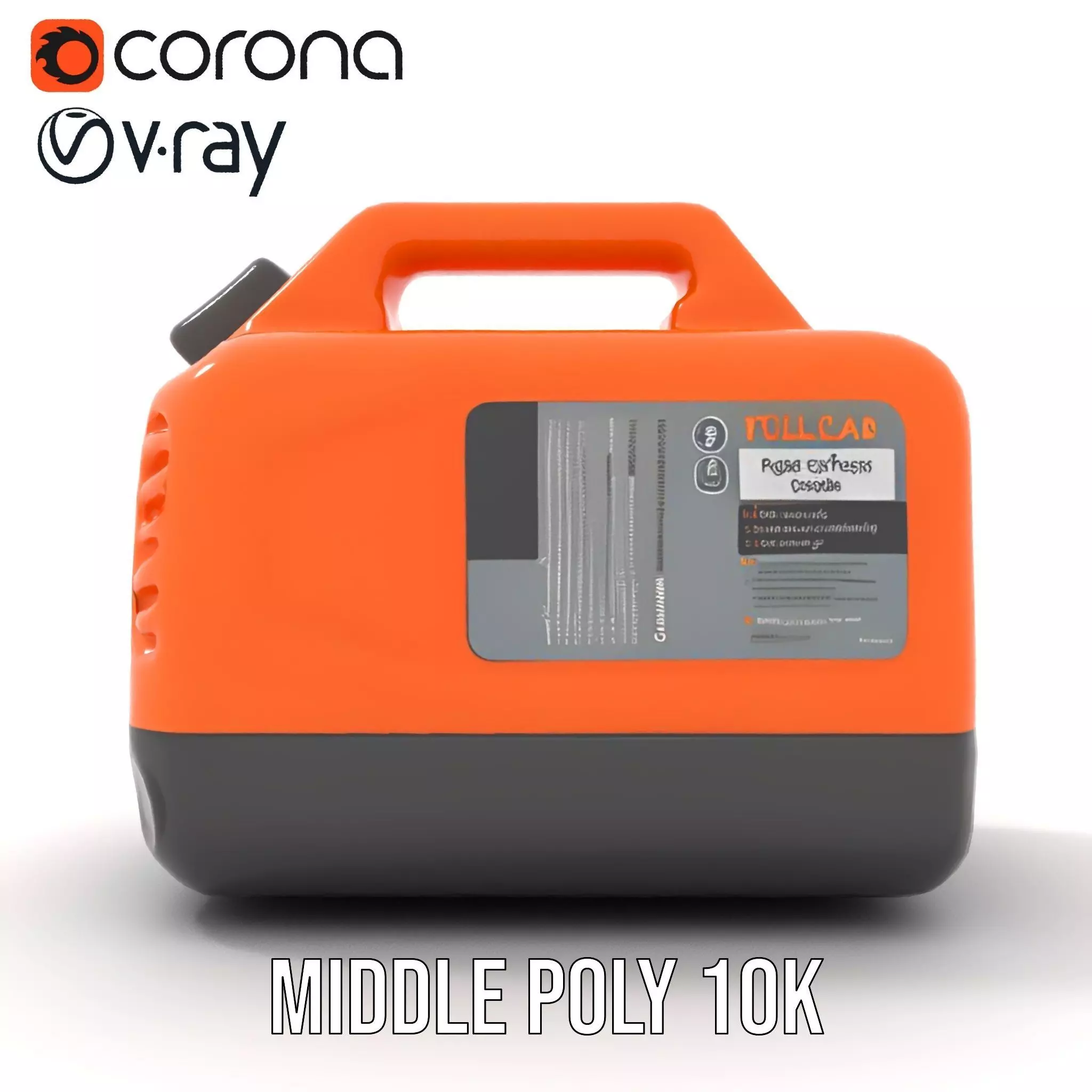 Orange Fuel Can model pack Low-poly 3D model_11