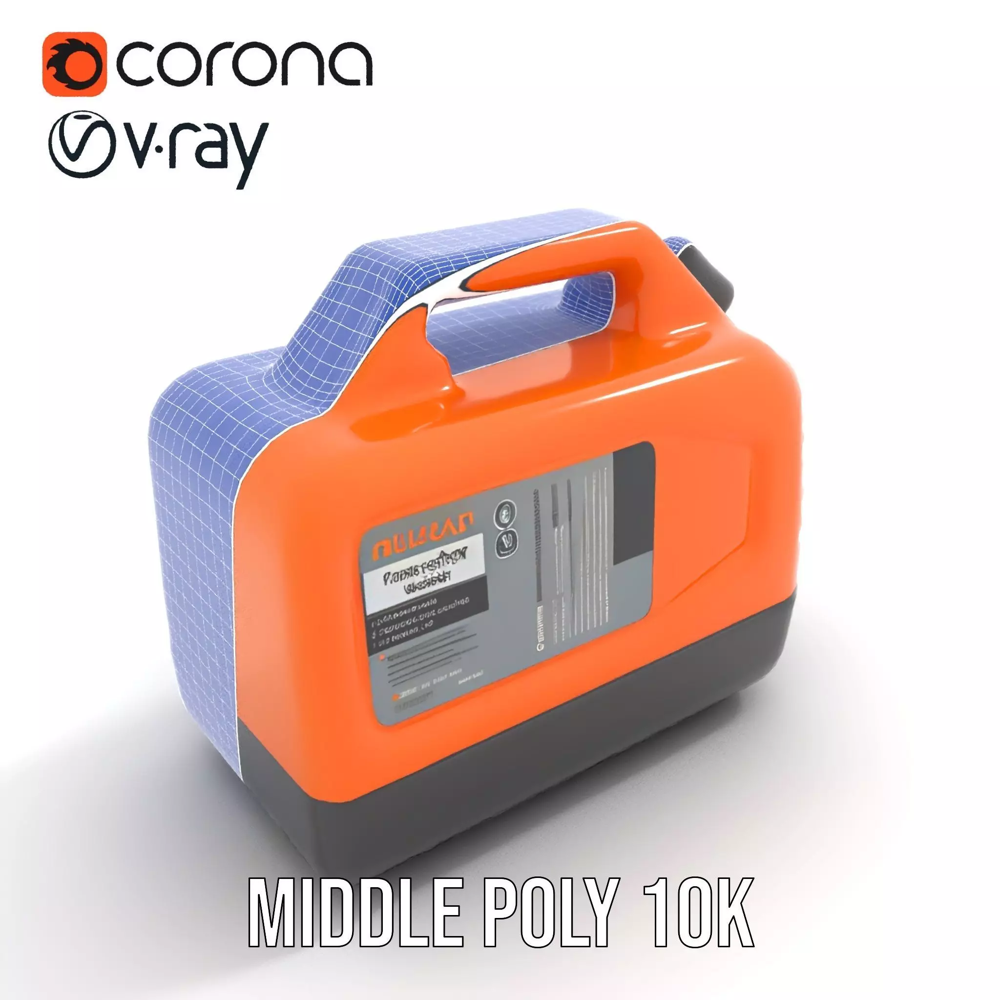 Orange Fuel Can model pack Low-poly 3D model_27