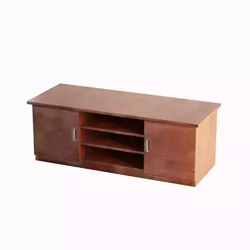 Wooden TV Stand 01 Low-poly 3D model