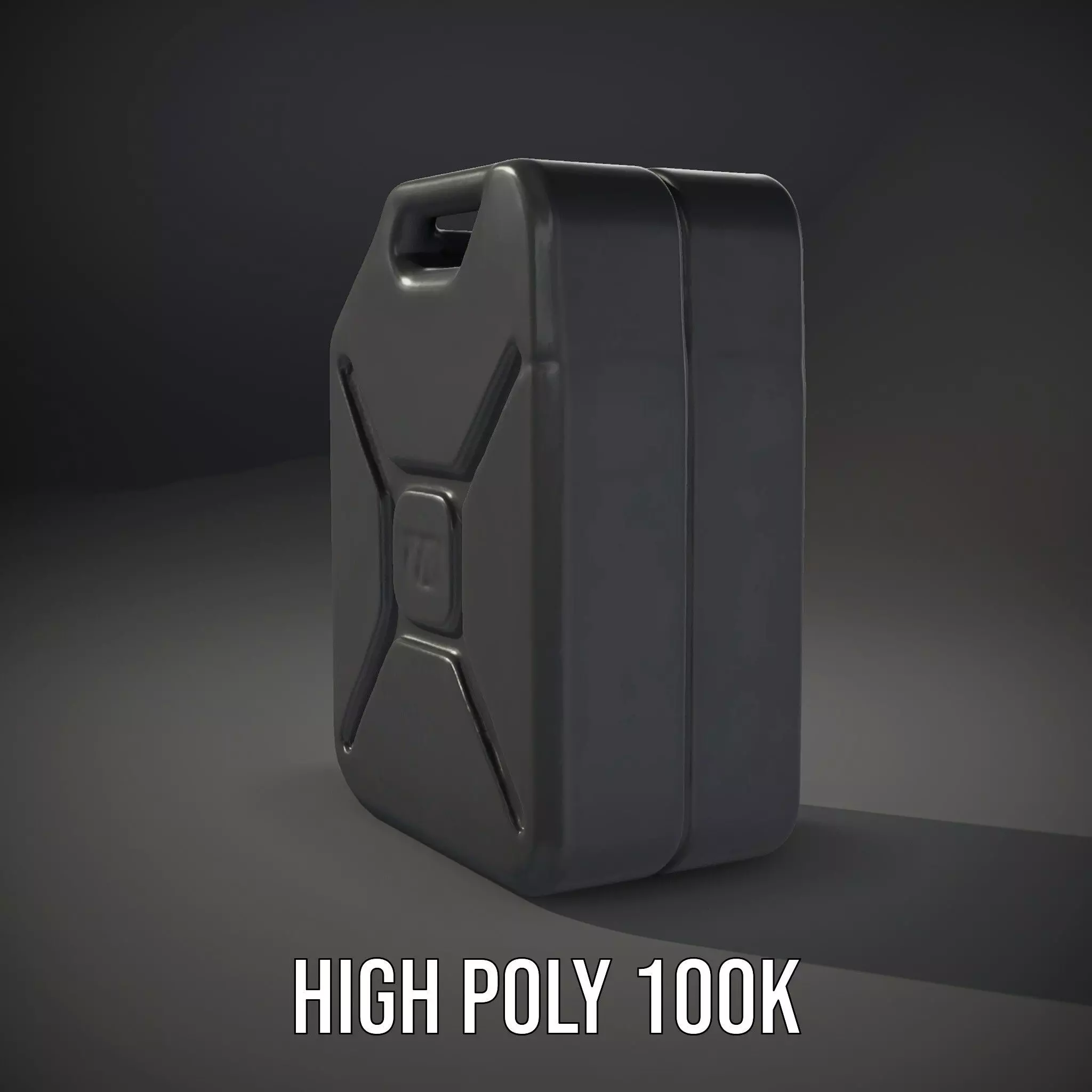Sleek Black Jerrycan model pack Low-poly 3D model_10