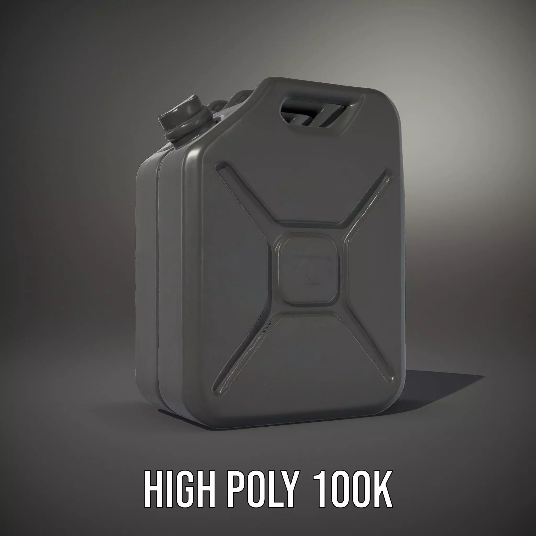 Sleek Black Jerrycan model pack Low-poly 3D model_8
