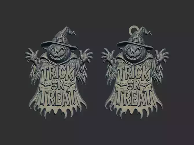 halloween trick or treat pumpkin cnc model 3D print model