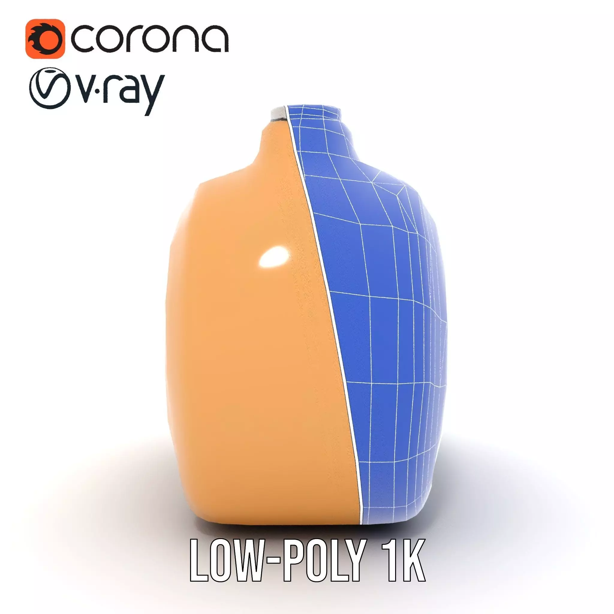 Smooth Copper Canister model pack Low-poly 3D model_27