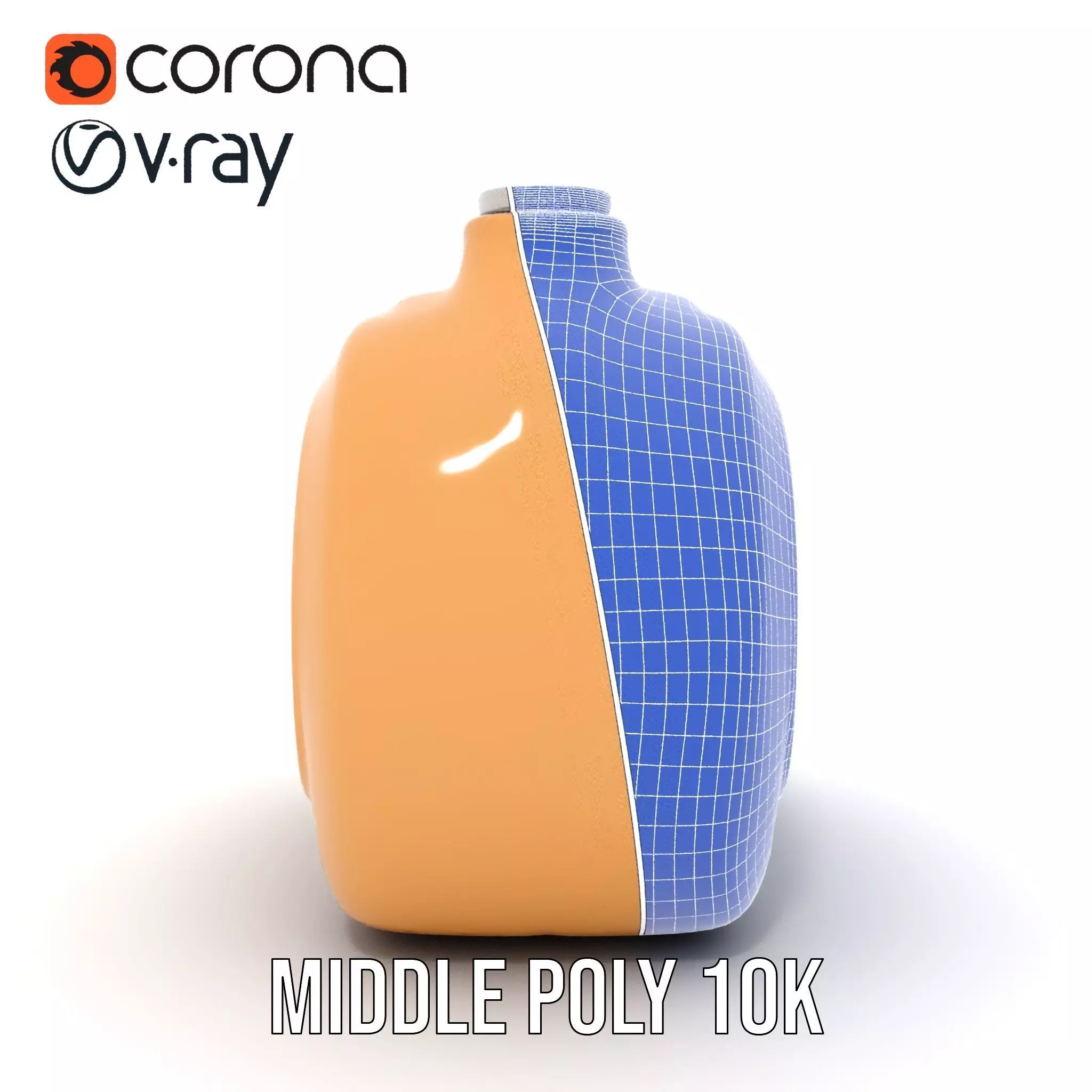 Smooth Copper Canister model pack Low-poly 3D model_26