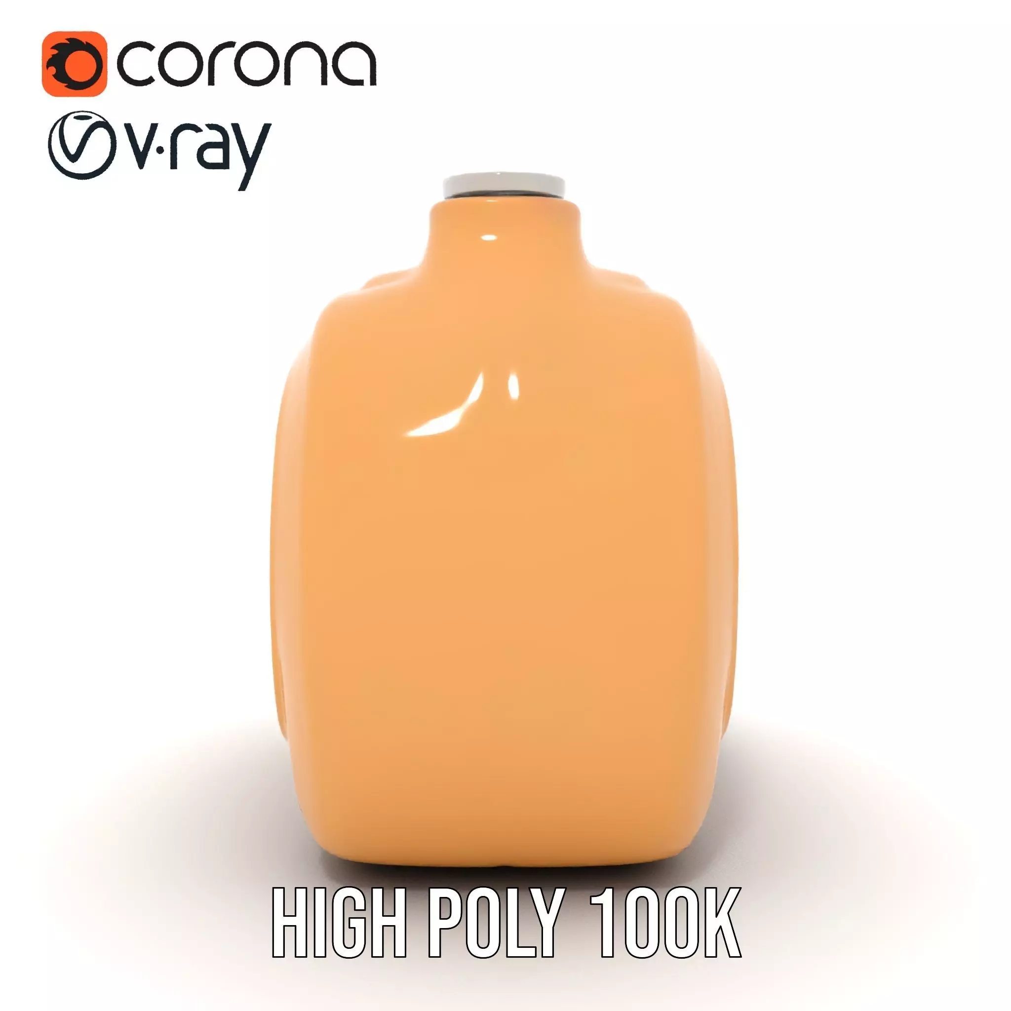 Smooth Copper Canister model pack Low-poly 3D model_25