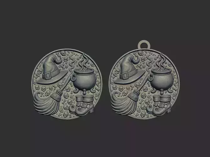 halloween round frame decor 