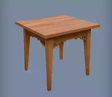 wooden square table