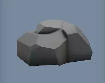 Low-poly stylized rock 3D model_27