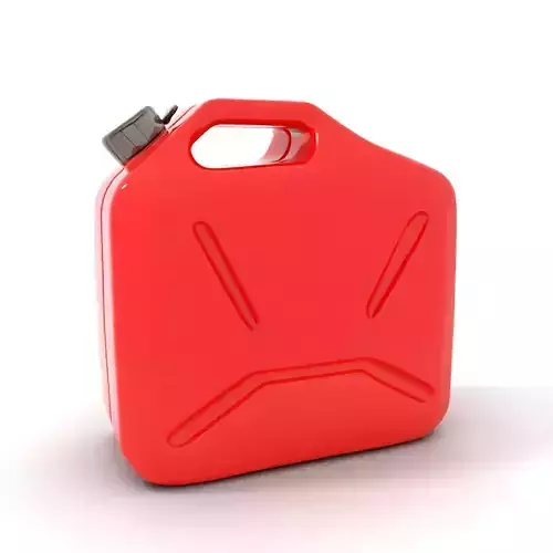 Red Plastic Fuel Canister model pack Low-poly 3D model