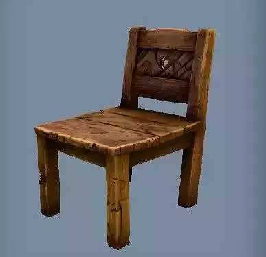 A wooden carved chair