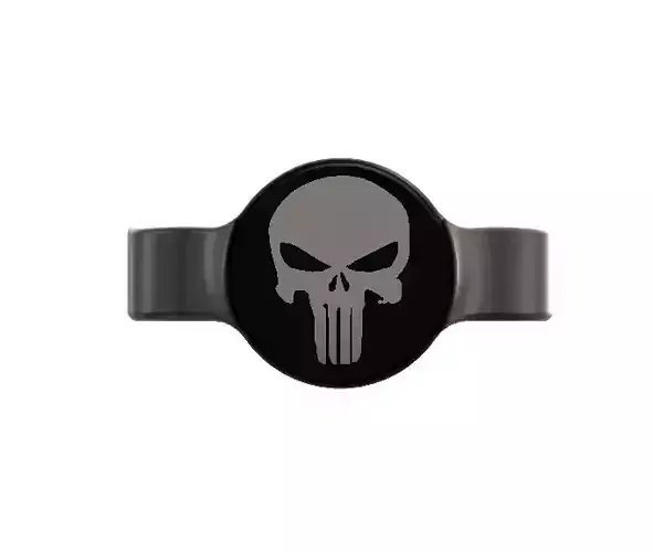 3D Printable Punisher Symbol Ring
