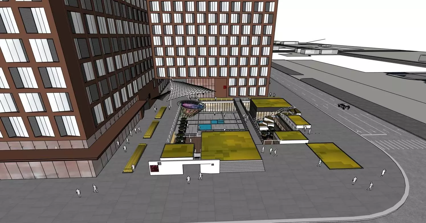 Urban Beacon Office Building Proposal - Azure Crystal Valley 3D model_7