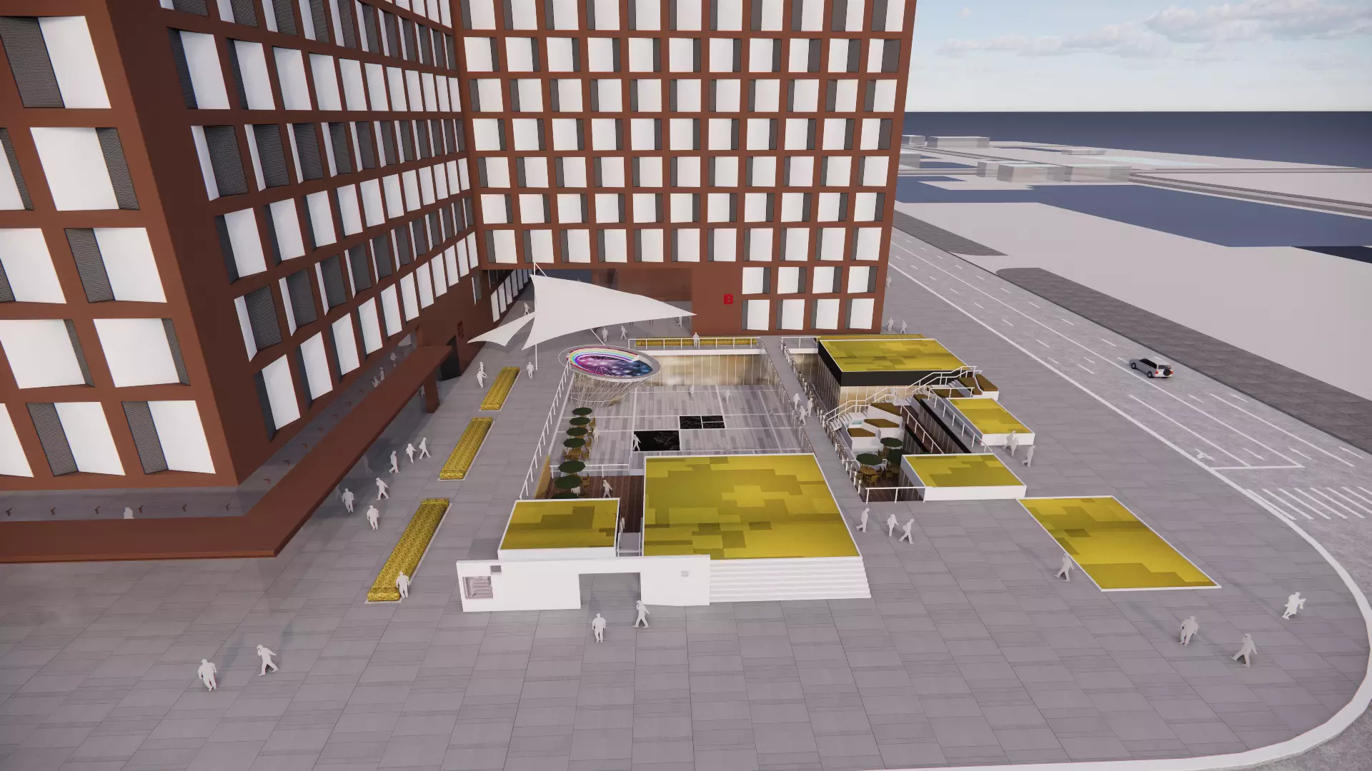 Urban Beacon Office Building Proposal - Azure Crystal Valley 3D model_2