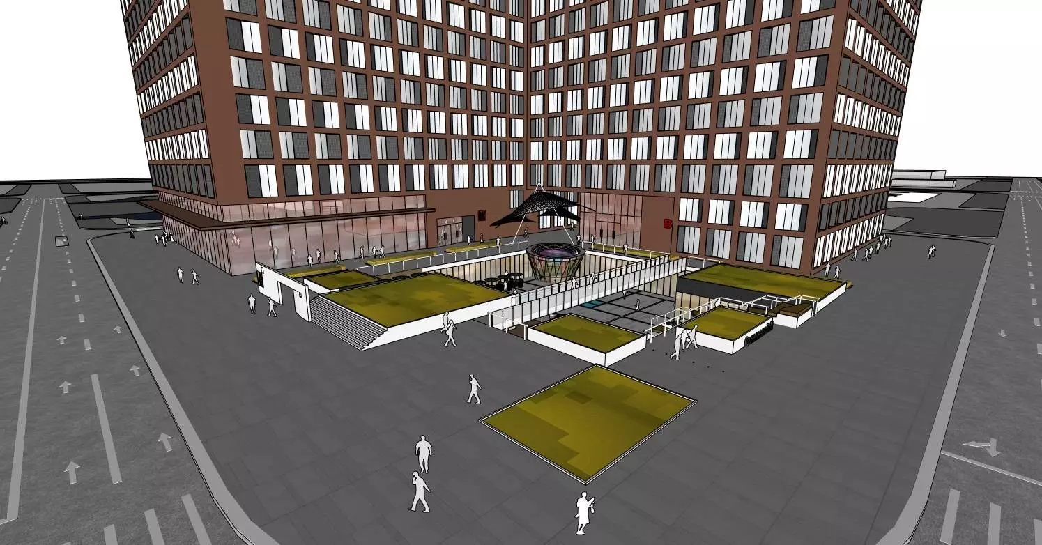 Urban Beacon Office Building Proposal - Azure Crystal Valley 3D model_12