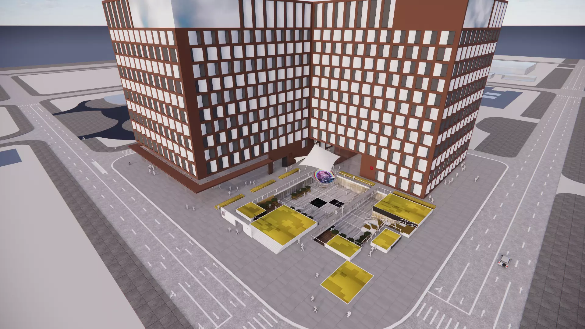 Urban Beacon Office Building Proposal - Azure Crystal Valley 3D model_3