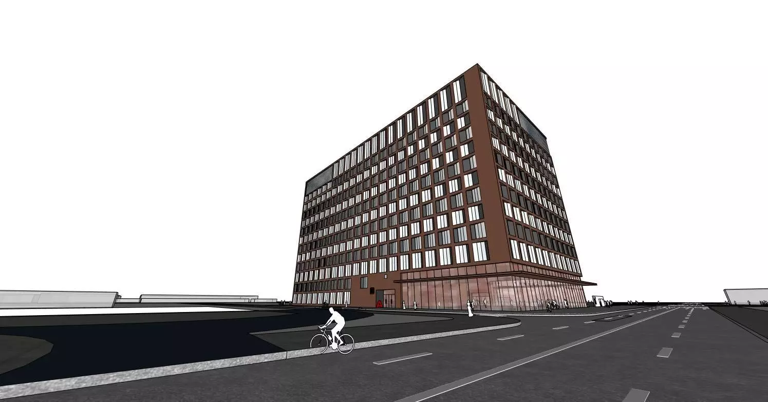 Urban Beacon Office Building Proposal - Azure Crystal Valley 3D model_10