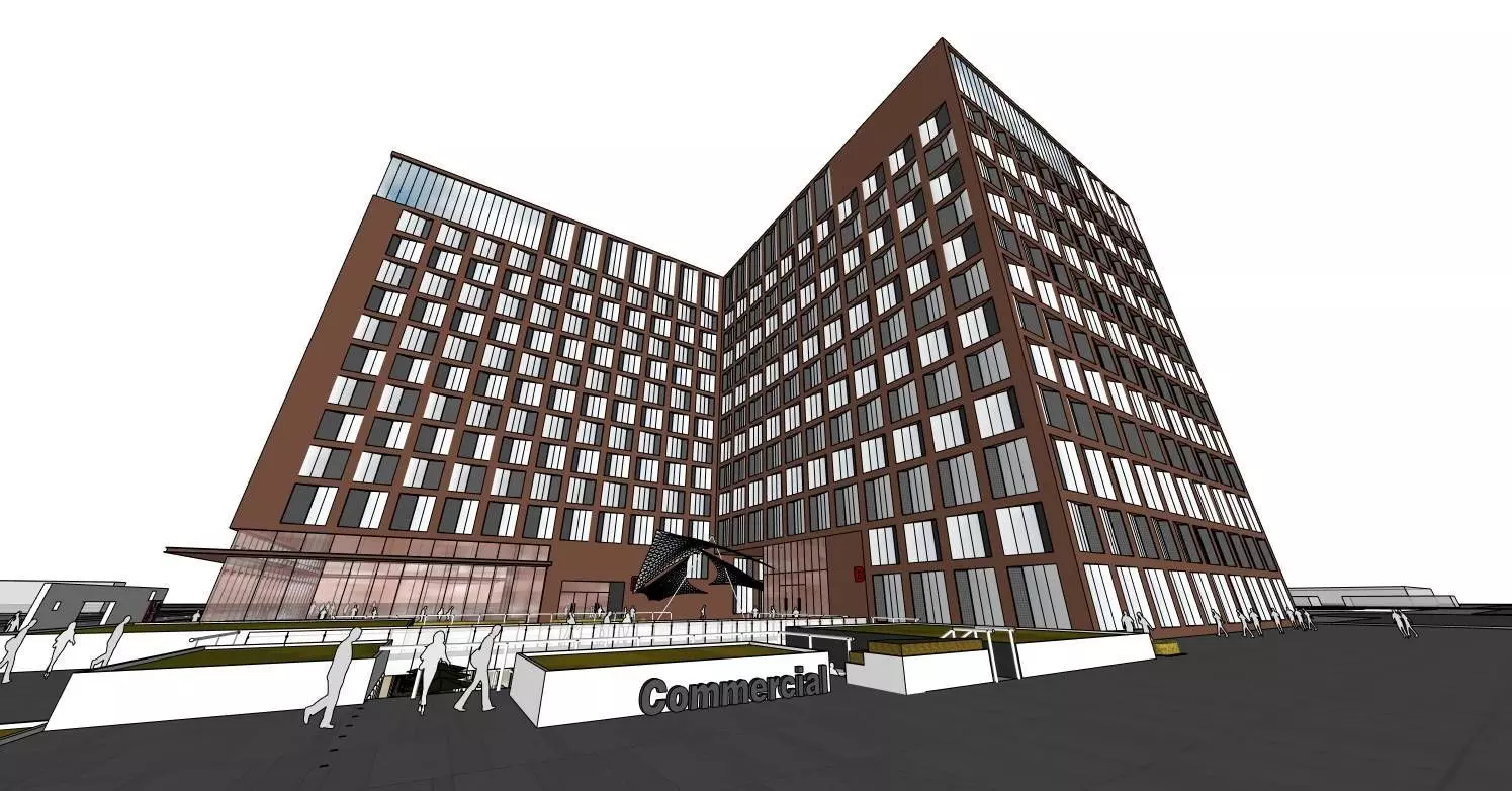 Urban Beacon Office Building Proposal - Azure Crystal Valley 3D model_8