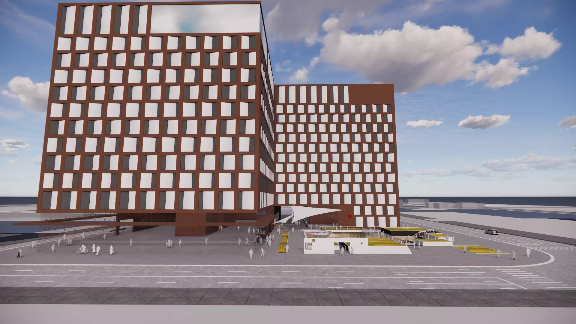 Urban Beacon Office Building Proposal - Azure Crystal Valley 3D model_14