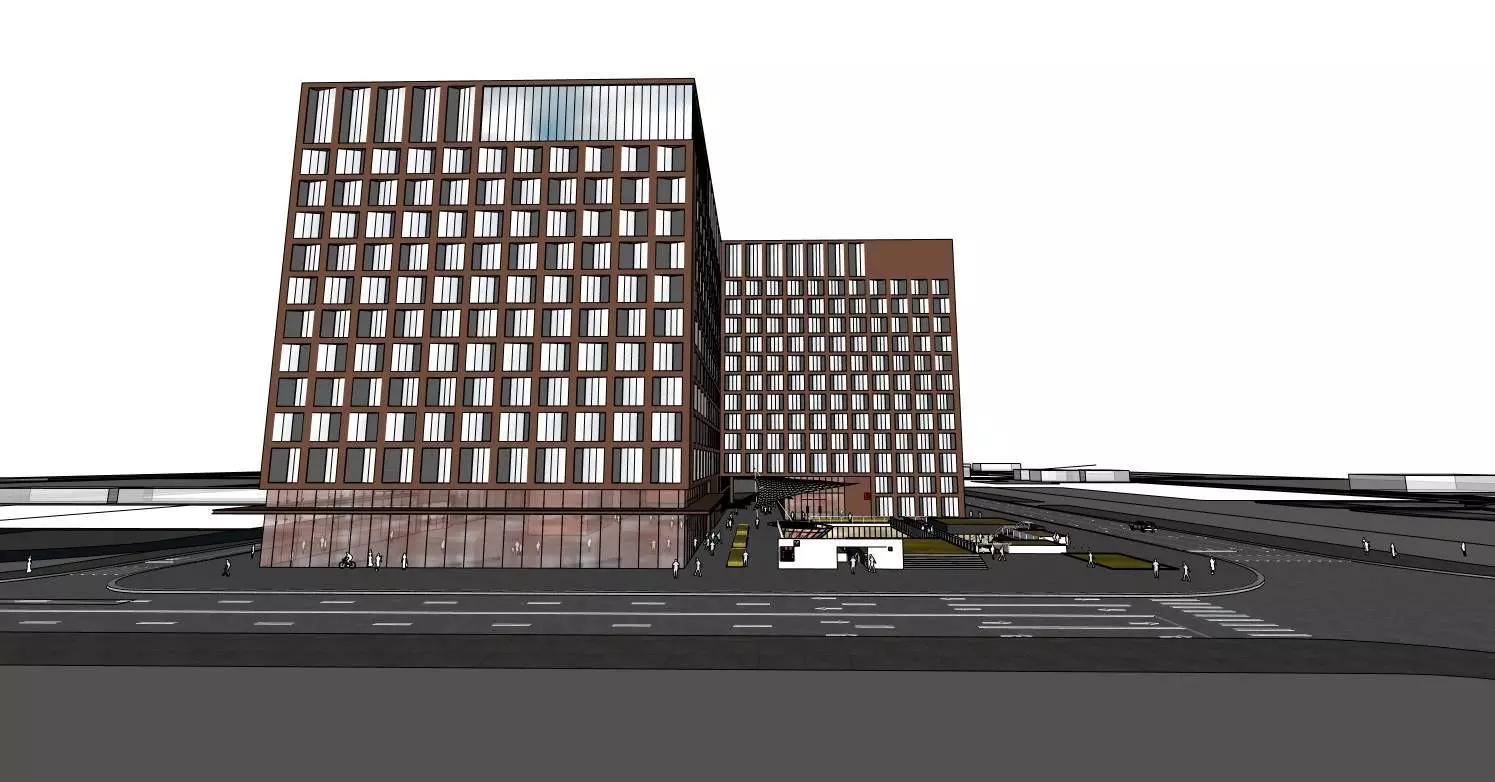 Urban Beacon Office Building Proposal - Azure Crystal Valley 3D model_13