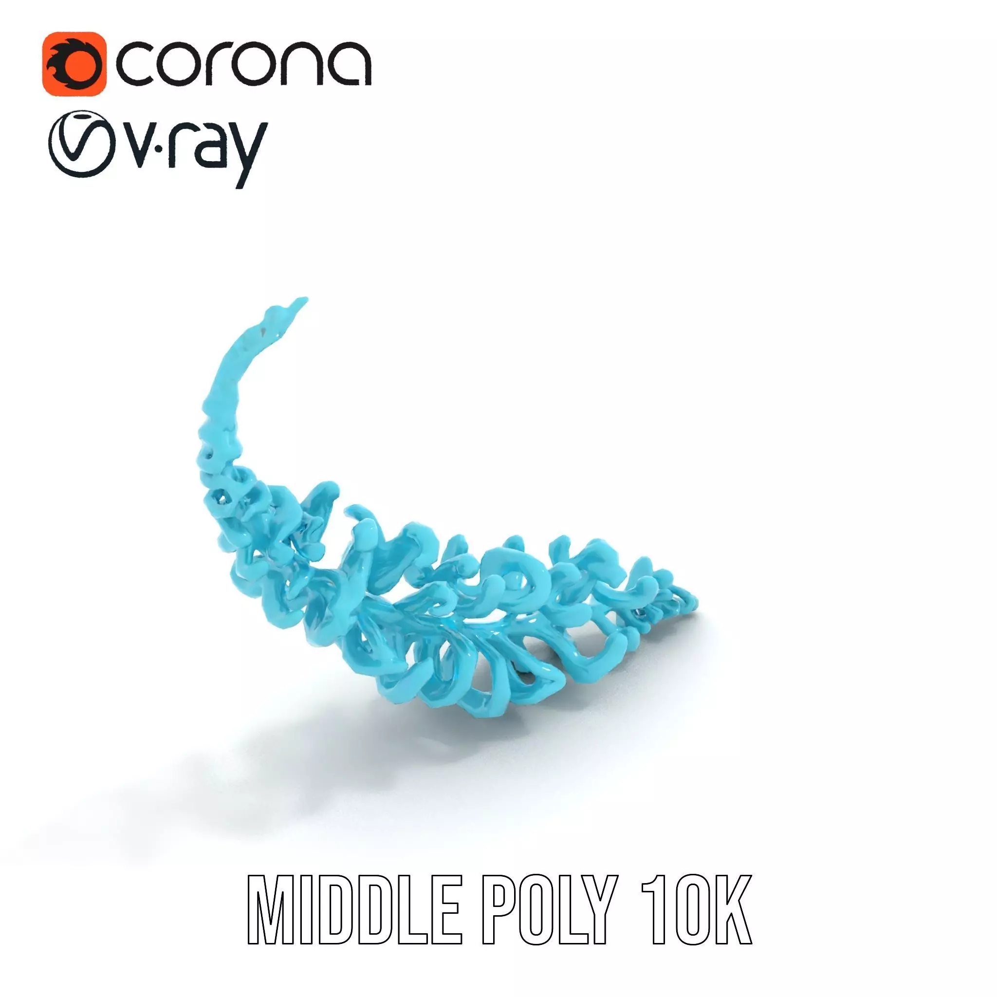 Aqua Spiral Fern model pack Low-poly 3D model_20