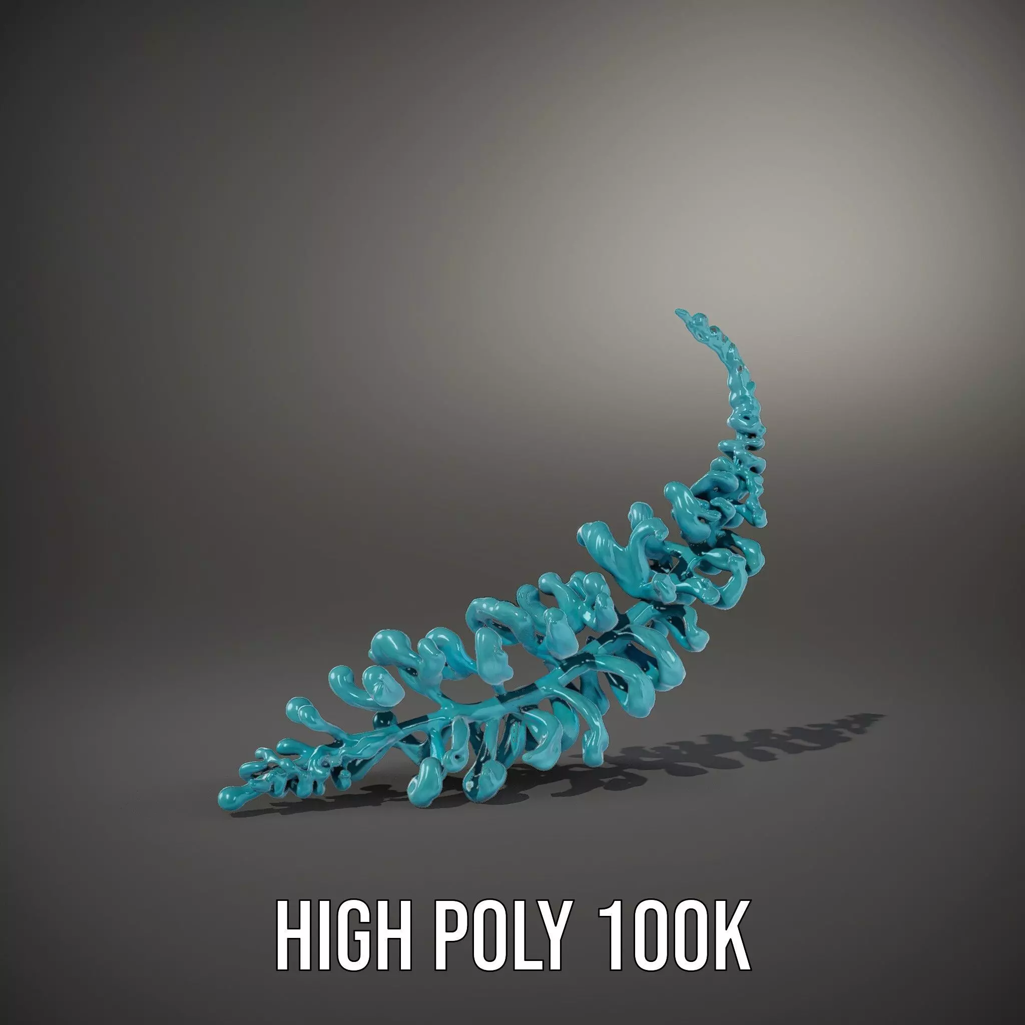 Aqua Spiral Fern model pack Low-poly 3D model_8