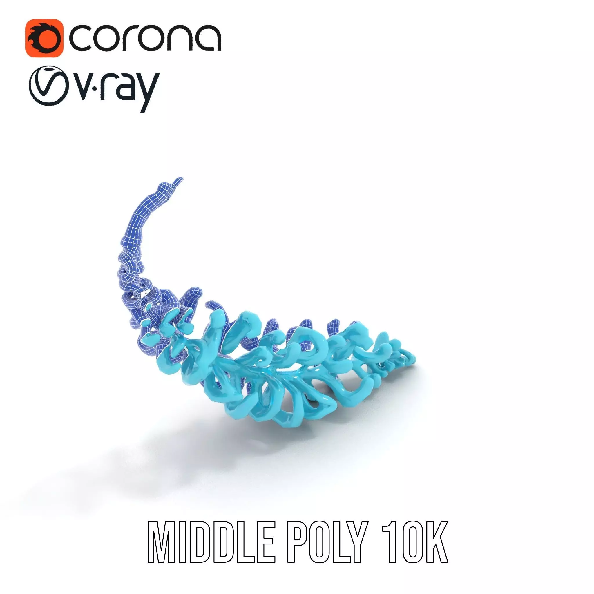 Aqua Spiral Fern model pack Low-poly 3D model_18