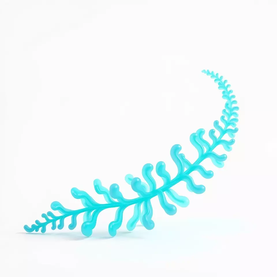 Aqua Spiral Fern model pack Low-poly 3D model_2