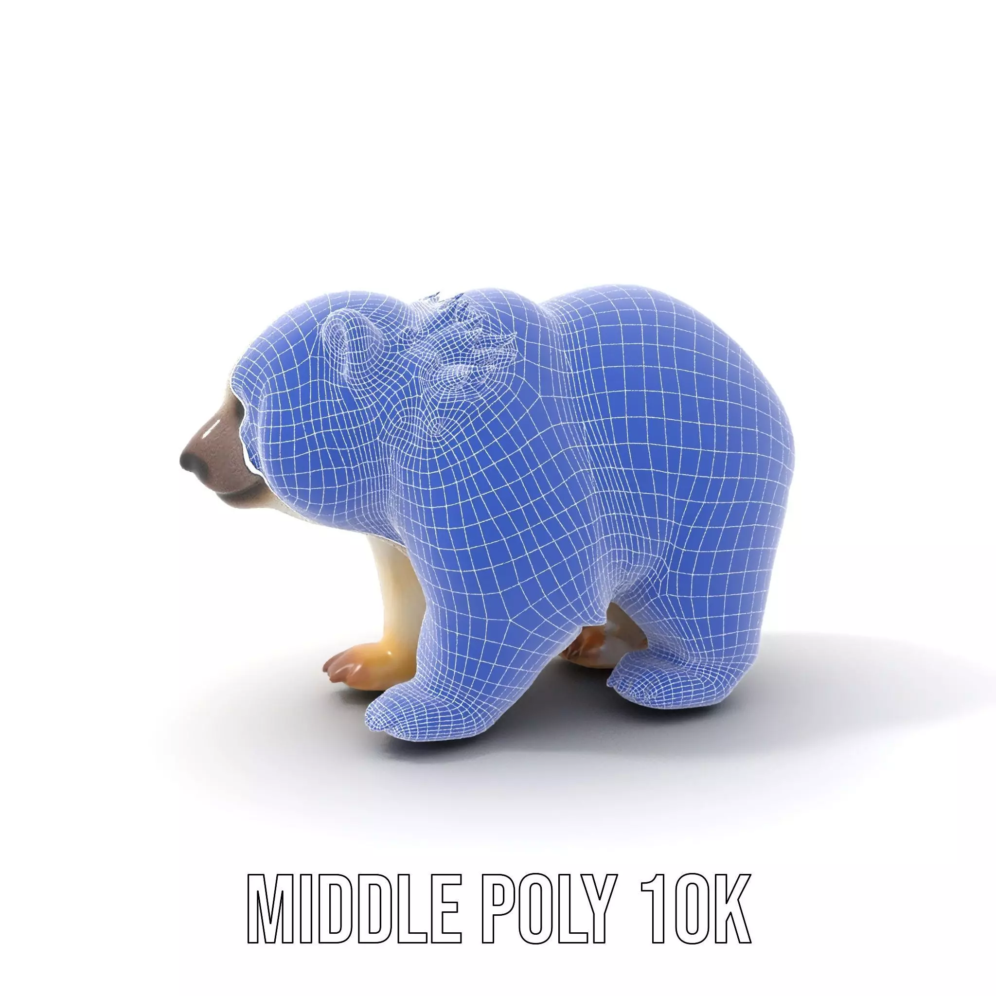 Fluffy Polar Bear model pack Low-poly 3D model_27