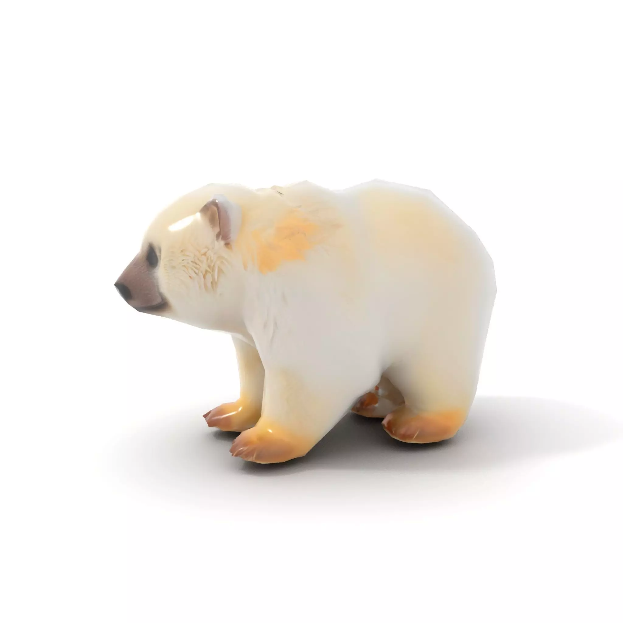 Fluffy Polar Bear model pack Low-poly 3D model_17