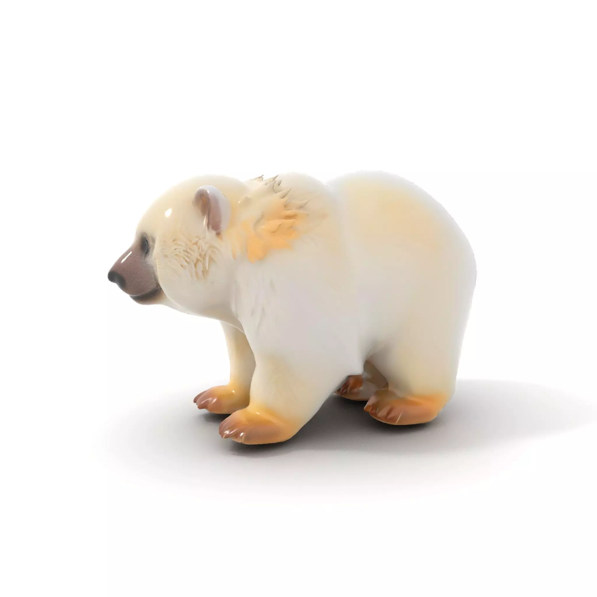 Fluffy Polar Bear model pack Low-poly 3D model_5