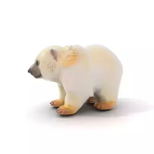 Fluffy Polar Bear model pack Low-poly 3D model