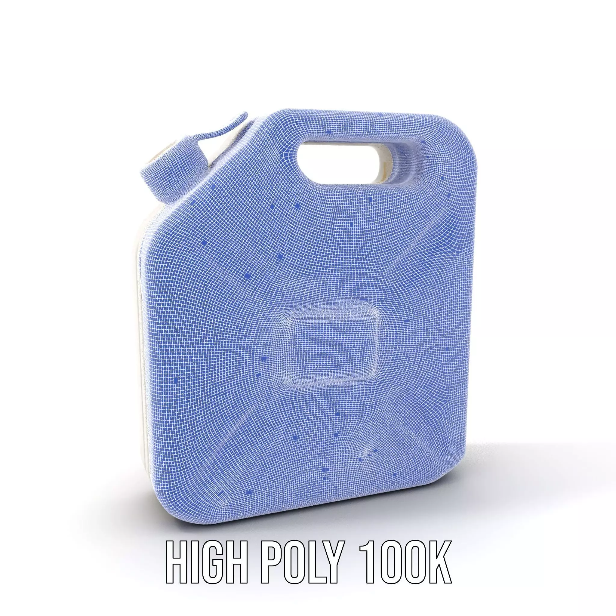 White Plastic Canister model pack Low-poly 3D model_4