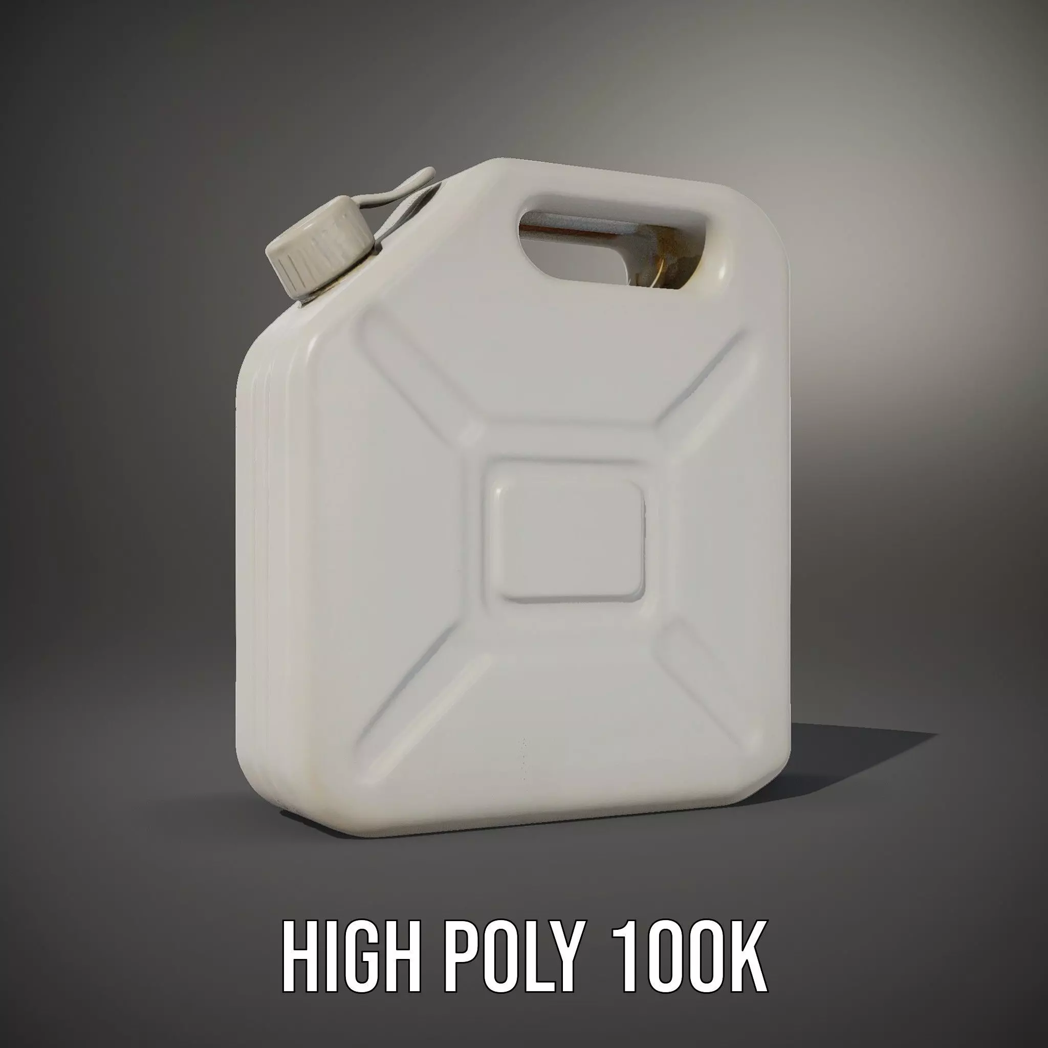White Plastic Canister model pack Low-poly 3D model_8