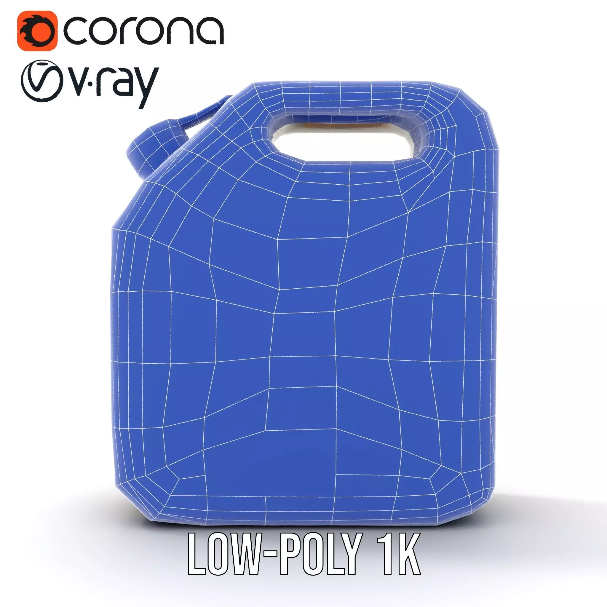 White Plastic Canister model pack Low-poly 3D model_31